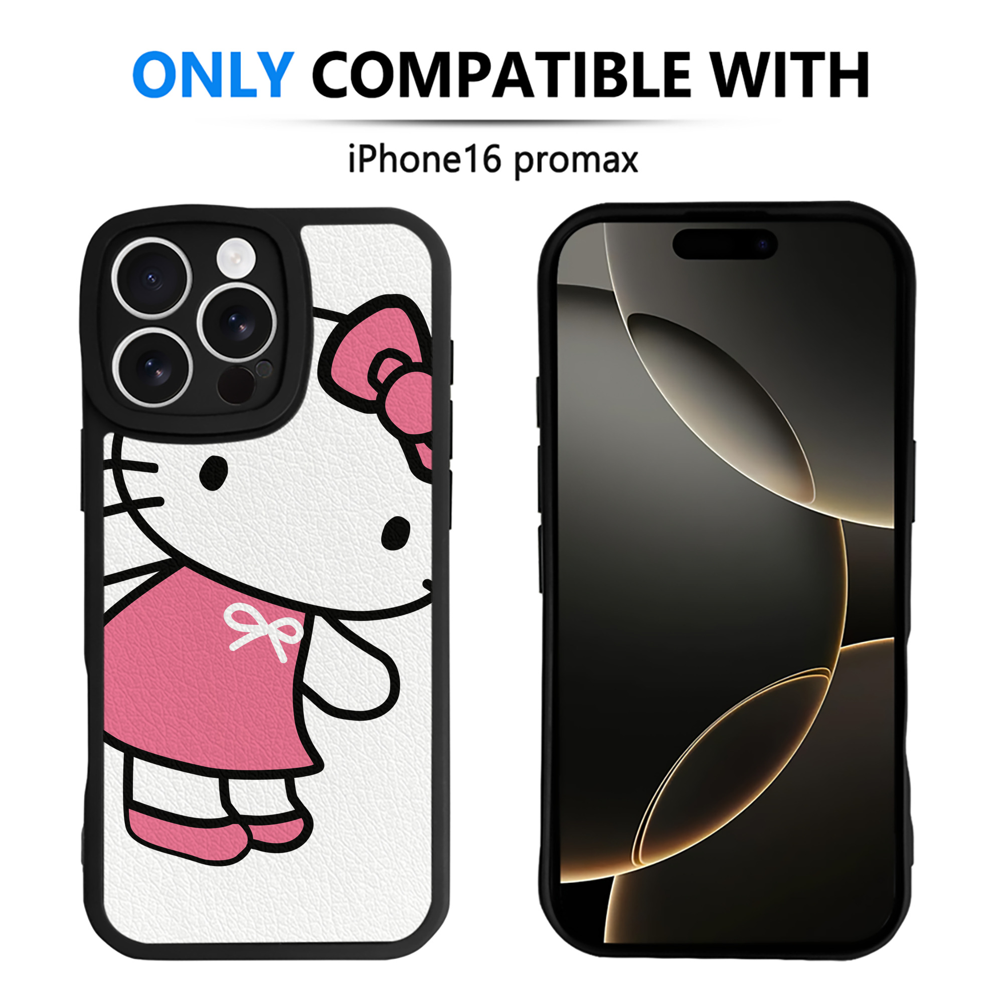 （画像用） Hello Kitty ハローキティ 【iPhone 16シリーズ対応】シリコンスマホケース（レザー調） 材質：シリコン
